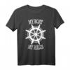 Herren MY BOAT MY RULES Kapitän Shirt  Lustiges Geschenk für Bootfahrer, Kapitäne & Wassersportfans