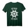 Herren MY BOAT MY RULES Kapitän Shirt  Lustiges Geschenk für Bootfahrer, Kapitäne & Wassersportfans