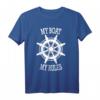 Herren MY BOAT MY RULES Kapitän Shirt  Lustiges Geschenk für Bootfahrer, Kapitäne & Wassersportfans