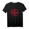 Herren Crusader Knight T-Shirt mit Tempelritter Kreuz & Badge - Mittelalterliches Design, perfekt für Veteranen, Brüder & als Vatertags- oder Memorial Day-Geschenk