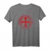 Herren Crusader Knight T-Shirt mit Tempelritter Kreuz & Badge - Mittelalterliches Design, perfekt für Veteranen, Brüder & als Vatertags- oder Memorial Day-Geschenk