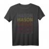 HapBunny Mason Retro Pattern Vintage Style T-Shirt  Personalisierte Geschenkidee mit Namen für Männer und Frauen