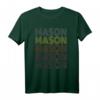 HapBunny Mason Retro Pattern Vintage Style T-Shirt  Personalisierte Geschenkidee mit Namen für Männer und Frauen