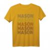 HapBunny Mason Retro Pattern Vintage Style T-Shirt  Personalisierte Geschenkidee mit Namen für Männer und Frauen