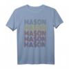 HapBunny Mason Retro Pattern Vintage Style T-Shirt  Personalisierte Geschenkidee mit Namen für Männer und Frauen