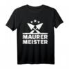 Maurermeister T-Shirt für Handwerker und Bauarbeiter mit Werkzeug  Robuste Berufsbekleidung für Baustellen