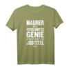 Maurer Genie Handwerker Maurermeister T-Shirt - Humorvolles Geschenk für Maurer, Bauarbeiter & Handwerker mit Spruch