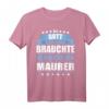 Herren Spruch T-Shirt Geschenk für Maurer - Lustiges Maurermeister Shirt mit Spruch 'Als Gott mich schuf, brauchte er gute Maurer' als originelle Geschenkidee