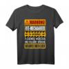 Lustiges KFZ-Mechaniker T-Shirt mit Warnschild  Perfektes Geschenk für Mechaniker, Geburtstag & Weihnachten im Vintage Style