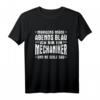 Morgens müde abends blau ich bin ein Mechaniker T-Shirt  Lustiges Geschenk für Schrauber, Oldtimer- und Werkstatt-Fans