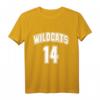 Wildcats 14 Jersey T-Shirt in Rot mit Weiß - Klassisches Wildcats Fanshirt für Fans und Supporter