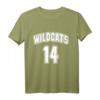 Wildcats 14 Jersey T-Shirt in Rot mit Weiß - Klassisches Wildcats Fanshirt für Fans und Supporter