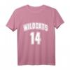 Wildcats 14 Jersey T-Shirt in Rot mit Weiß - Klassisches Wildcats Fanshirt für Fans und Supporter
