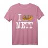 I love Mett - Lustiges Mettbrötchen T-Shirt für Fleischfans, Mettliebhaber & Wurstfreunde, Kultiges Food Outfit