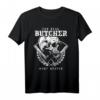 Fleischer Metzger Schlächter Totenkopf Lustiges T-Shirt  Perfektes Geschenk für Fleischerei-Profis & Kollegen