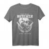 Fleischer Metzger Schlächter Totenkopf Lustiges T-Shirt  Perfektes Geschenk für Fleischerei-Profis & Kollegen