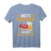 Mett und Bier Mettbrötchen Mettigel Metzger T-Shirt - Lustiges Fleischmotiv für Fleischliebhaber, Metzger und Bierfans
