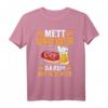 Mett und Bier Mettbrötchen Mettigel Metzger T-Shirt - Lustiges Fleischmotiv für Fleischliebhaber, Metzger und Bierfans