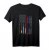 Ersthelfer Hero Flag T-Shirt mit amerikanischer Flagge  Für Polizei, Feuerwehr, EMS, Militär & Korrekturbeamte, perfekt zum Unterstützen & Ehren