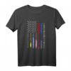 Ersthelfer Hero Flag T-Shirt mit amerikanischer Flagge  Für Polizei, Feuerwehr, EMS, Militär & Korrekturbeamte, perfekt zum Unterstützen & Ehren