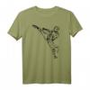 Kungfu Shaolin Mönch 'High Kick' - Kämpfer Figur T-Shirt für Kampfsportler und Selbstverteidigung Liebhaber