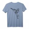Kungfu Shaolin Mönch 'High Kick' - Kämpfer Figur T-Shirt für Kampfsportler und Selbstverteidigung Liebhaber