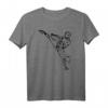 Kungfu Shaolin Mönch 'High Kick' - Kämpfer Figur T-Shirt für Kampfsportler und Selbstverteidigung Liebhaber