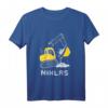 Kinder Bagger T-Shirt mit personalisiertem Vornamen Niklas  Perfektes Geburtstagsgeschenk für Bagger- und Baustellenfans