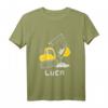 Kinder Bagger T-Shirt mit personalisiertem Namen Luca - Perfektes Geburtstagsgeschenk für Bagger- und Baustellenfans