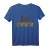 Vintage Synthesizer Katzen T-Shirt mit Spruch 'Synthcat'  Perfektes Geschenk für Musik- und Katzenliebhaber, Vintage Design