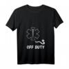 Damen Sanitäter Off Duty T-Shirt mit V-Ausschnitt  Lustiges Rettungsdienst Design für Sanitäter, Notärzte & Ersthelfer als Geschenkidee