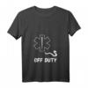 Damen Sanitäter Off Duty T-Shirt mit V-Ausschnitt  Lustiges Rettungsdienst Design für Sanitäter, Notärzte & Ersthelfer als Geschenkidee