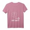 Damen Sanitäter Off Duty T-Shirt mit V-Ausschnitt  Lustiges Rettungsdienst Design für Sanitäter, Notärzte & Ersthelfer als Geschenkidee