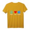 Rettungsdienst Sanitäter Star Of Life Peace Love Ambulanz T-Shirt  Geschenk für Notarzt, Krankenschwester & Ersthelfer