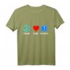 Rettungsdienst Sanitäter Star Of Life Peace Love Ambulanz T-Shirt  Geschenk für Notarzt, Krankenschwester & Ersthelfer