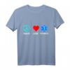 Rettungsdienst Sanitäter Star Of Life Peace Love Ambulanz T-Shirt  Geschenk für Notarzt, Krankenschwester & Ersthelfer