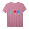 Rettungsdienst Sanitäter Star Of Life Peace Love Ambulanz T-Shirt  Geschenk für Notarzt, Krankenschwester & Ersthelfer