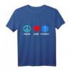 Rettungsdienst Sanitäter Star Of Life Peace Love Ambulanz T-Shirt  Geschenk für Notarzt, Krankenschwester & Ersthelfer