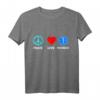 Rettungsdienst Sanitäter Star Of Life Peace Love Ambulanz T-Shirt  Geschenk für Notarzt, Krankenschwester & Ersthelfer