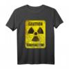 Vorsicht Radioaktiv Warnung T-Shirt  Nukleare Gefahr Schild mit Humor, kreatives Geschenk für Technik- und Wissenschaftsfreunde