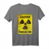 Vorsicht Radioaktiv Warnung T-Shirt  Nukleare Gefahr Schild mit Humor, kreatives Geschenk für Technik- und Wissenschaftsfreunde