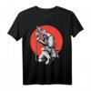 Samurai Schwertkämpfer T-Shirt mit Kanji Kalligrafie  Bushido Code für Kampfkunstliebhaber & Japan Fans