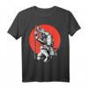 Samurai Schwertkämpfer T-Shirt mit Kanji Kalligrafie  Bushido Code für Kampfkunstliebhaber & Japan Fans