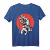 Samurai Schwertkämpfer T-Shirt mit Kanji Kalligrafie  Bushido Code für Kampfkunstliebhaber & Japan Fans