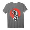 Samurai Schwertkämpfer T-Shirt mit Kanji Kalligrafie  Bushido Code für Kampfkunstliebhaber & Japan Fans