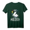 Kinder 4. Geburtstag Junge Geschenk T-Shirt - Lustiges Polizei Motiv mit Feuerwehrauto & Abzeichen für Geburtstag & Party