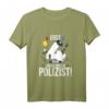 Kinder 4. Geburtstag Junge Geschenk T-Shirt - Lustiges Polizei Motiv mit Feuerwehrauto & Abzeichen für Geburtstag & Party