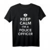 Keep Calm Polizist T-Shirt  Klassisch geschnittenes Polizeishirt für Polizisten und als Geschenk