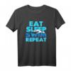 Swimmer Tees: Eat Sleep Swim Repeat T-Shirt  Lustiges Wasser- und Schwimmliebhaber-Shirt für Damen und Herren, Perfekt als Geschenk