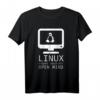 Linux open source open mind Pinguin Tux Programmierer Geek T-Shirt  Perfektes Geschenk für Entwickler & IT-Profis